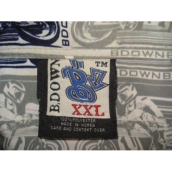 BDOWNBRAND Button Front Shirt 2XL Vintage Motorcycle Graphic Casual Streetwear - Picture 8 of 8